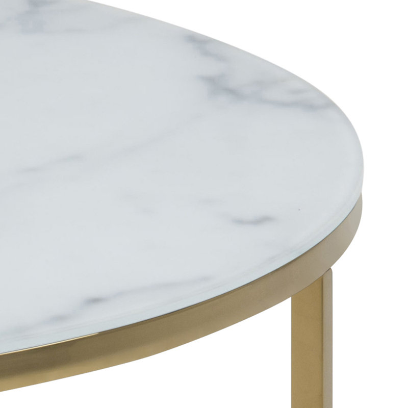 Bonilla Four Leg Coffee Table with Storage, Gold