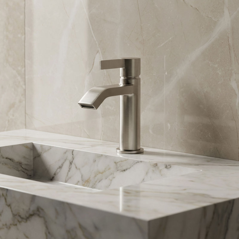 Single Lever Basin Mixer Faucet, Brushed Nickel