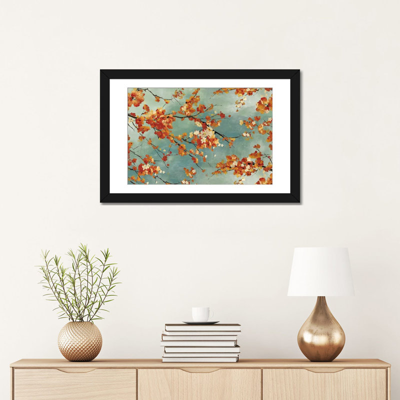 «Orange Blossom» par PI Studio - Estampe numérique sur toile tendue avec châssis, H 16 po x l 24 po x P 1 po, Blanc
