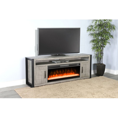 Crédence de rangement l 78 po avec foyer électrique inclus
