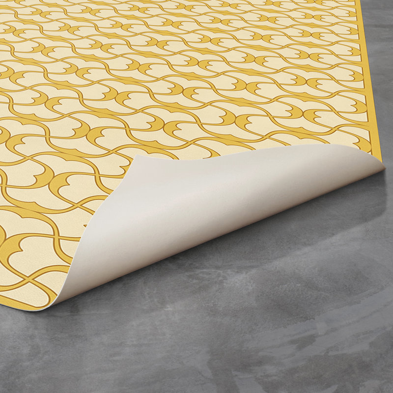 Aldo Vinyl Geometric Indoor Rug, Runner 2'6" x 8'
