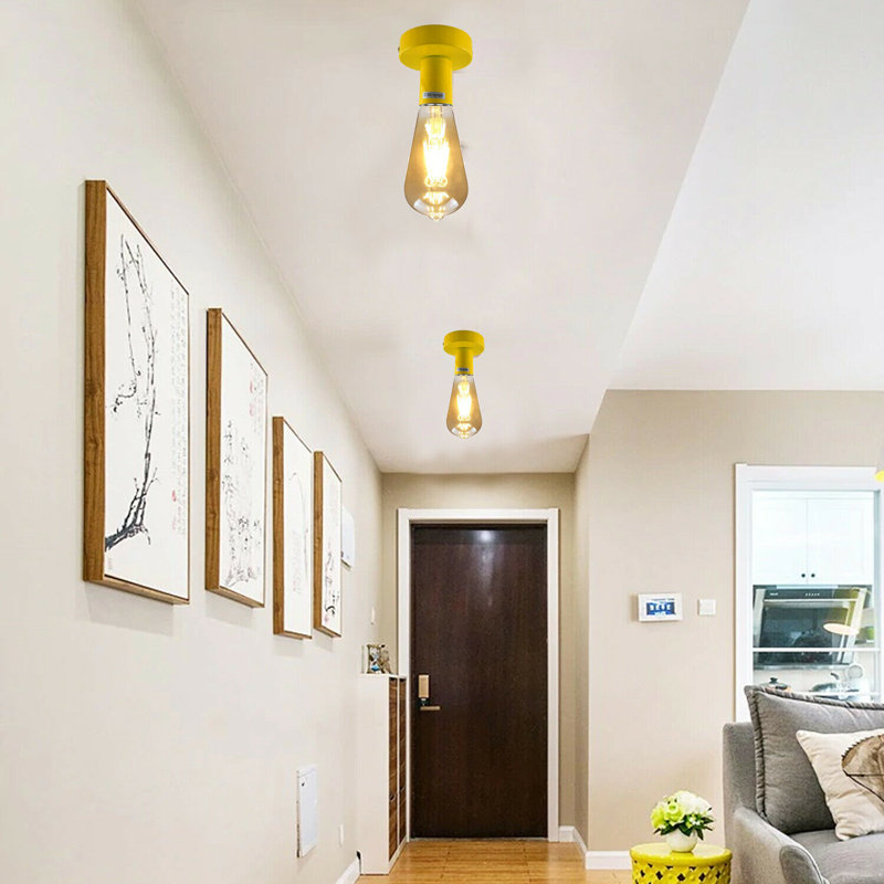 Avalea Semi Flush Mount, Yellow