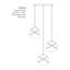 Luminaire suspendu sphère 3 lumières Porphyrion