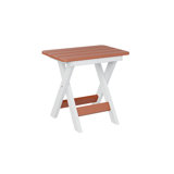 Berlin Gardens Regular Top With White Base Folding End Table