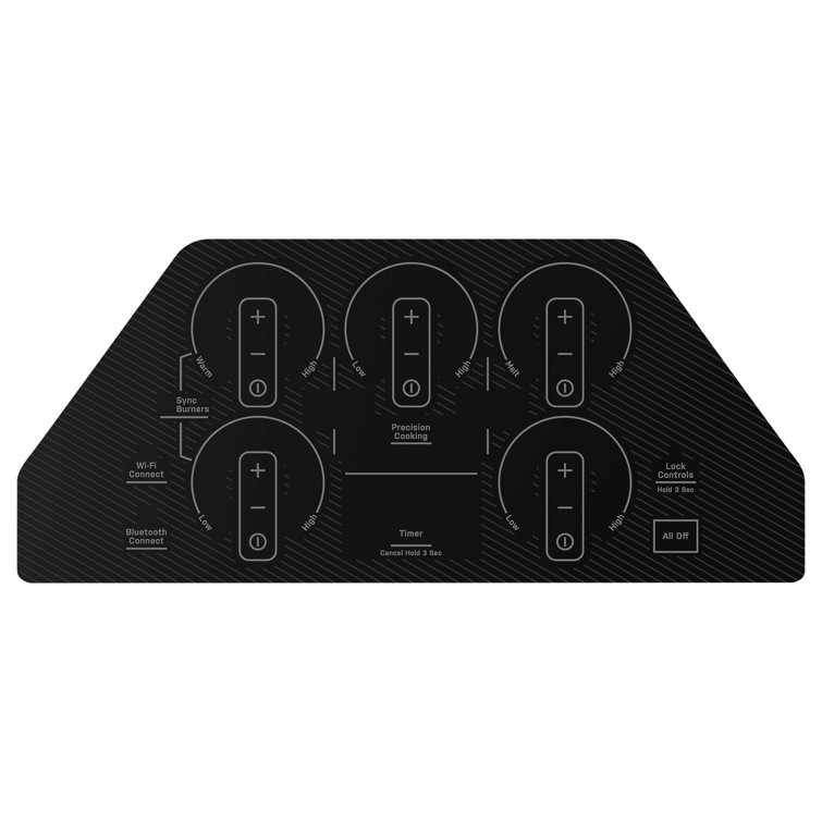 GE Profile 36-in 5 Elements Stainless Steel Smart Induction