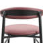 Tabouret de bar Larue revêtu de cuir avec base en acier inoxydable thermolaqué Larue Series-1948416253