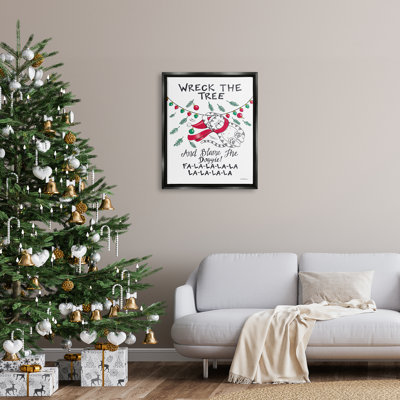 Drôle de chanson de Noël avec toile flottante encadrée par Deb Strain