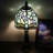 Small Tiffany Lamp Mini Stained Glass Accent Table Lamp Dragonfly Style 6X14.6 Inch-2006906152