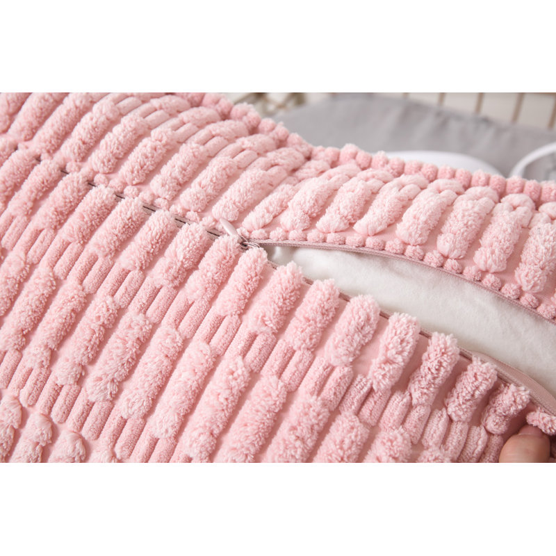  Housse pour repose-pieds Boucle, Rose, Rectangle H 14 po x l 24 po