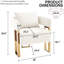 Chaise d'appoint moderne en velours blanc 2 pièces avec pieds dorés, idéale pour les espaces multiples, un soutien ergonomique scientifique et un assemblage simple.