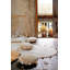 Hand Tufted Cotton Area Rug in Brown/Gray