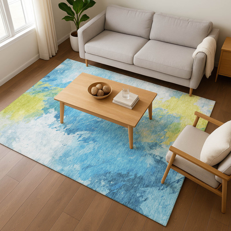 Premium Machine Washable Varasteh AMF1675 Abstract Rug, Rectangle 10' x 14'