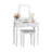 Vanity Dressing Table Set with 10 Dimmable Bulbs and Cushioned Stool