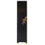 Paravent oriental 3 panneaux noir avec peinture de faisan