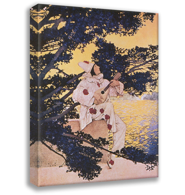 «Pierrot» par Maxfield Parrish, toile tendue avec châssis, H 18 po x l 13 po