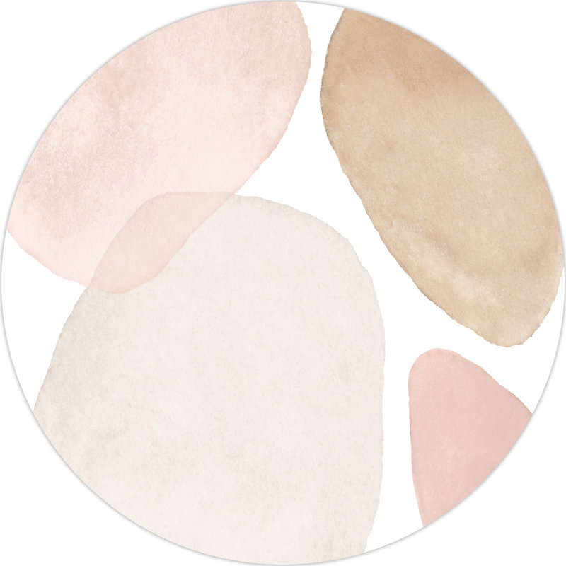 Datrion Vinyl Machine Printed Area Rug, Round 100cm