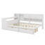 Lit de jour avec 2 tiroirs et armoires tablettes, bibliothèque de rangement, bureau amovible intégré-1268260392-1268260394