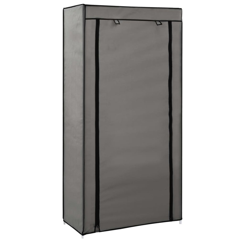 Armoire à chaussures vidaXL en fer gris et polypropylène de poids moyen
