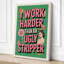 I Work Harder Typography - Wrapped Canvas-1587416976-1587416977