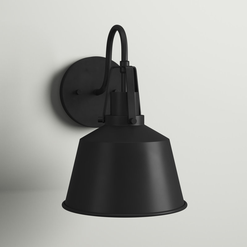 Lanterne murale d'extérieur 1 lumière Meridian, Noir mat