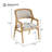 Benedict Mid-Century Modern Curved Upholstered Dining Chairs with Rubberwood Legs-1654879990