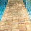 Carreau de terrasse en teck 11,8 "x 11,8" naturel