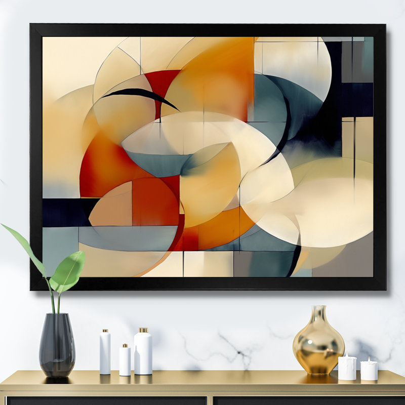 Damore, "Exploration des motifs abstraits I", art mural, Cadre photo unique, H 16 po x l 32 po, Noir