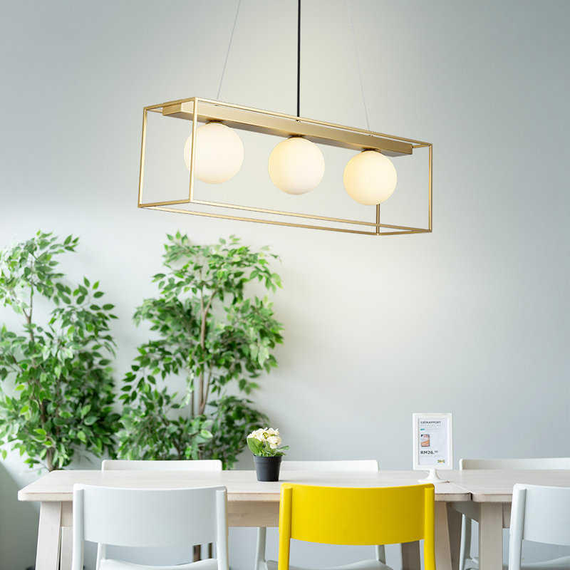 Makaila 3 - Light Golden/White Kitchen Island Pendant