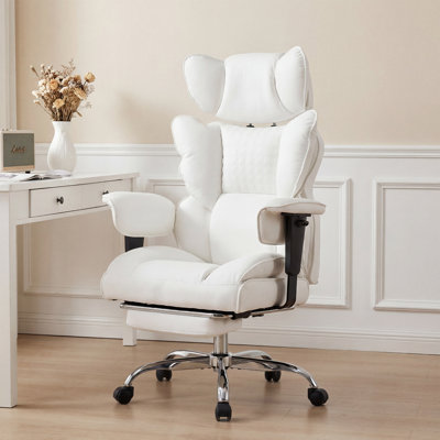 Arless Ergonomic Big & Tall Executive Office Chair with Adjustable Padded Armrest, Headrest and Footrest