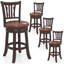 Ensemble de 4 tabourets de bar pivotants 26 po à hauteur de comptoir avec dossier et siège en similicuir-1040599314-1040599315