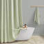 Sage Green 183 x 202 cm Drop Long Shower Curtain Striped Shower Curtains with 12 Plastic Hooks