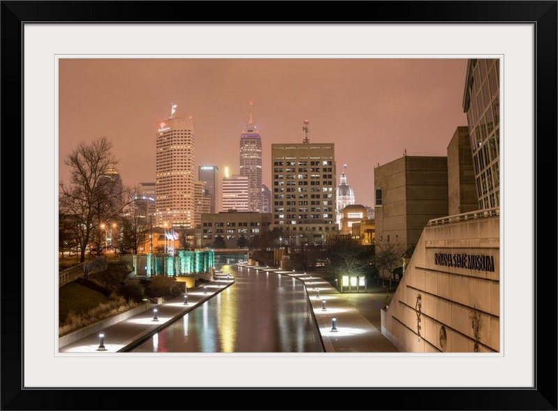 " The Indianapolis Riverwalk At Night " Ebern Designs 