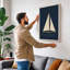 Sailing into Calm Coastal - Wrapped Canvas-1827939491-1827939499