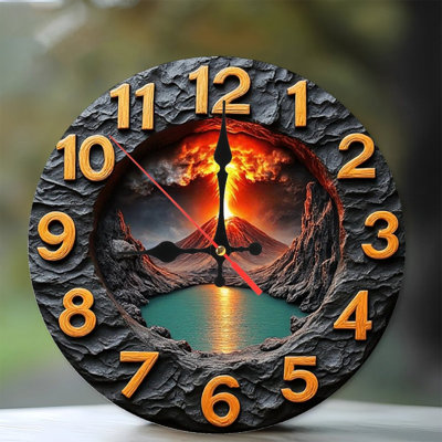 Horloge murale Volcano Lake