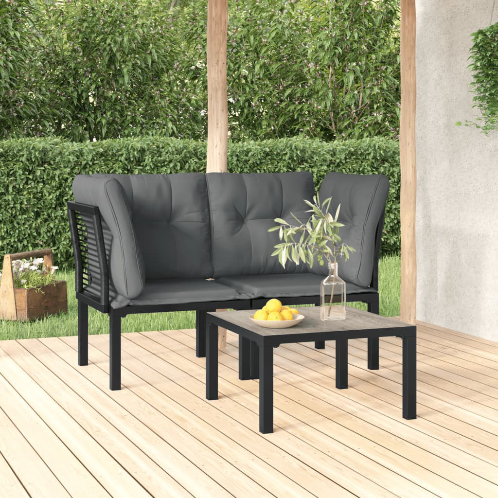 3-Sitzer Lounge-Set Landynn aus Polyrattan