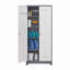 Metal Lockers, Cleaning Tool Cabinets With Locking Doors, High Broom Tool Storage Cabinets, Adjustable Shelves, Large Cabinets For Kitchens, Offices, Shops.(72")