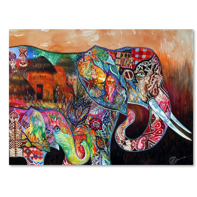 « africa », reproduction d’impression sur toile tendue, H 18 po x l 24 po