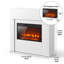 Wrought Studio 47.24 " W White Electric Fireplace with BTU 4800