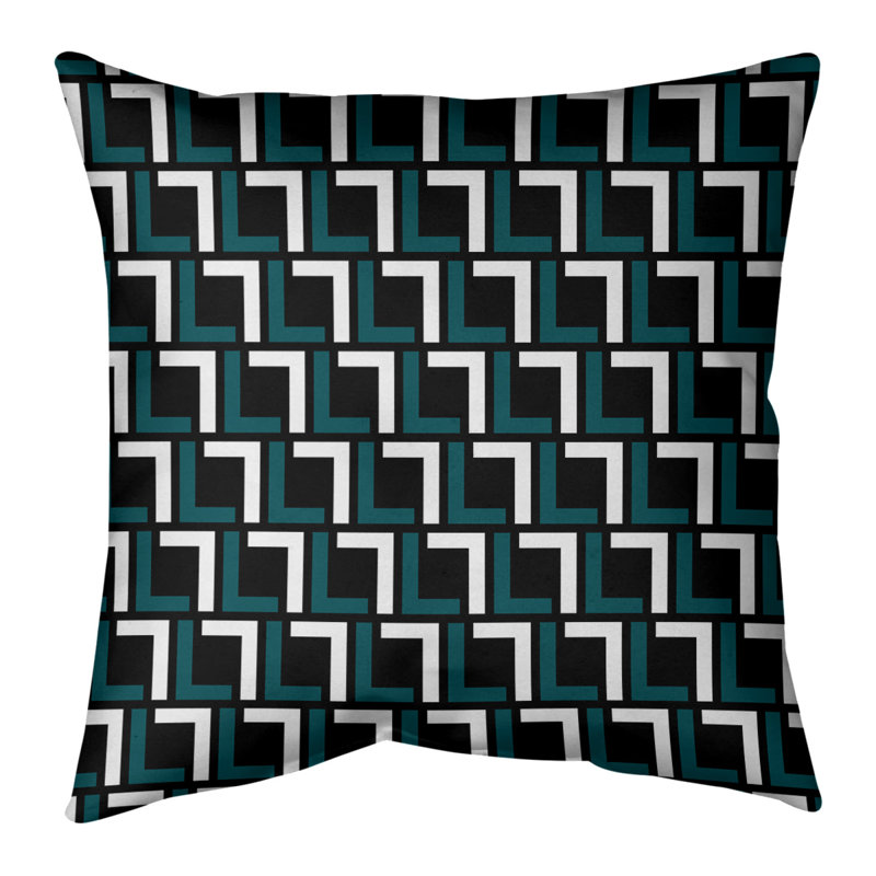 Housse de coussin Philadelphia Football Luxury, Vert foncé / bleu, Polyester sergé, 16" x 16"