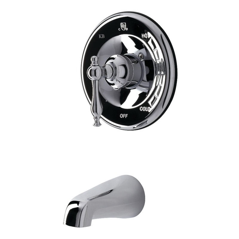 Kingston Brass Single-Handle Pressure Balanced Tub Faucet, Polished Chrome