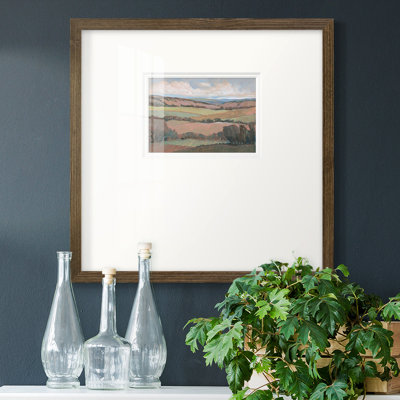 Hilly Countryside II, reproduction d'art encadrée