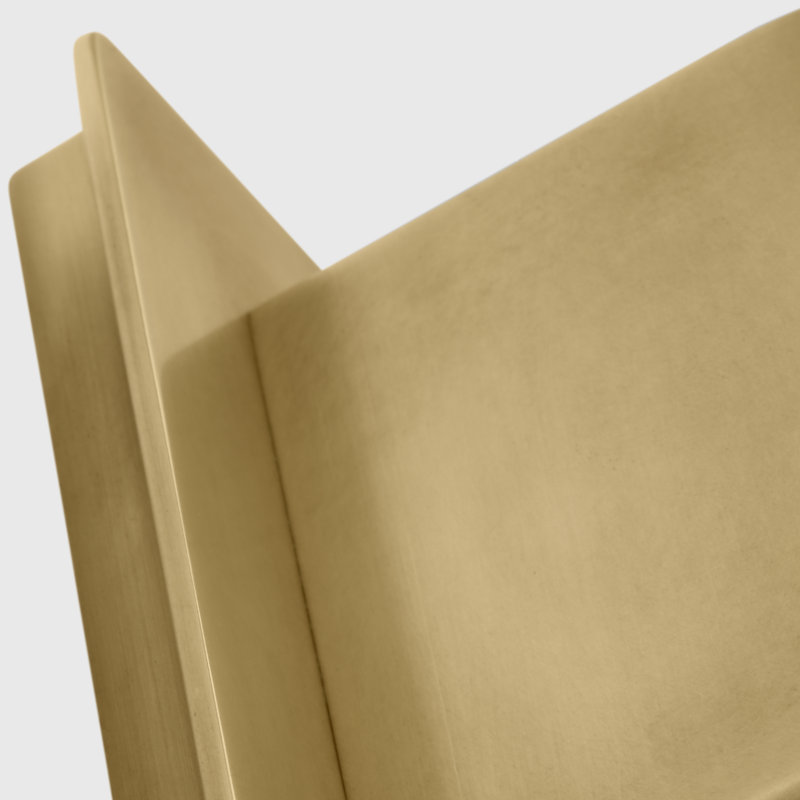 Kelly Wearstler Volver 1-light Medium Single Sconce in Bronze with Clear Etched Glass shade, Antique Brass