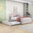 Wood Upholstered Platform Bed with Trundle and Headboard-45343381-45343384