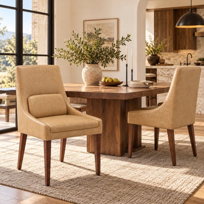 Chaise de salle à manger rembourrée (ensemble de 2)