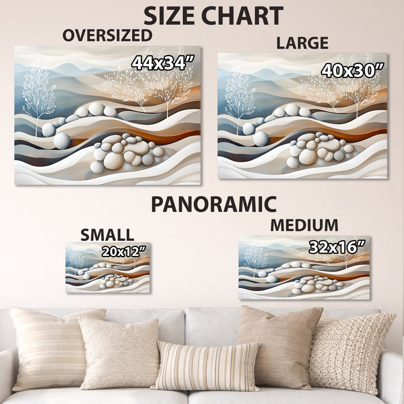 «White Rake Sands of Stillness II», art mural japonais minimalisme, impression sur métal, L 20 po x H 12 po