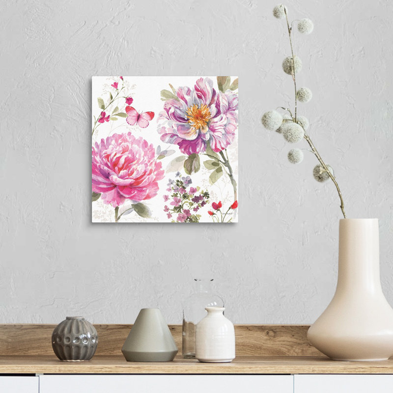 Visiblement rose 20 par Lisa Audit - reproduction d'art, Toile tendue, H 12 po x l 12 po x P 1,25 po