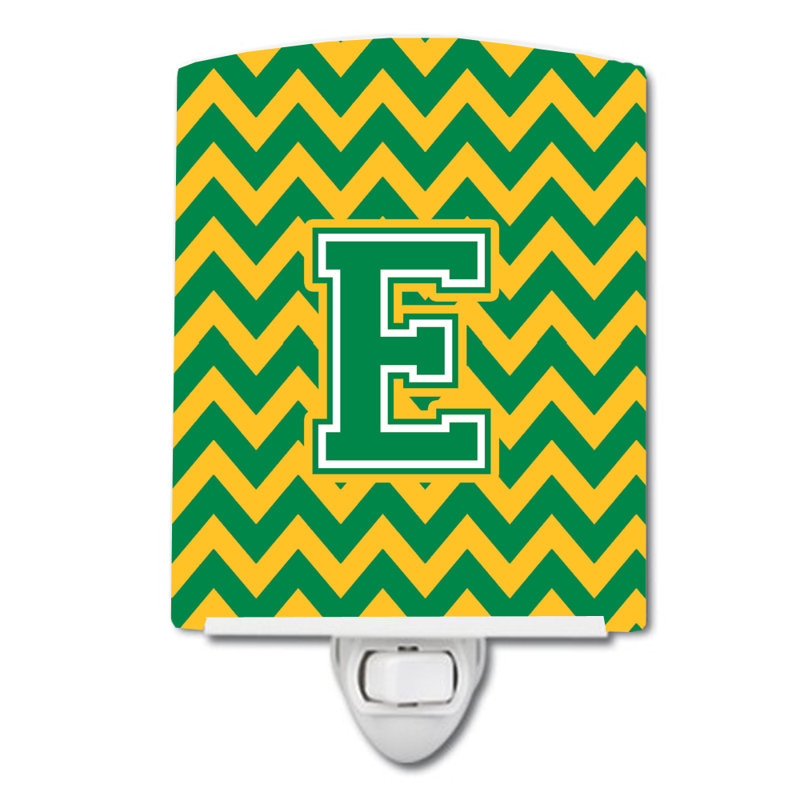 Éclairage de nuit en céramique chevron, Or vert, E