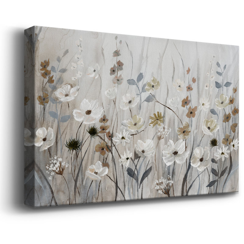 Toile tendue de qualité supérieure Misty Meadow Field - prête à être accrochée, H 32 po x l 48 po
