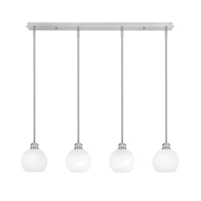 Luminaire suspendu linéaire 4 lumières avec verre 5,75 po Edge
