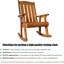 Chaise berçante en bois avec inclinaison confortable du dossier, dossier haut et siège profilé profond-302132982